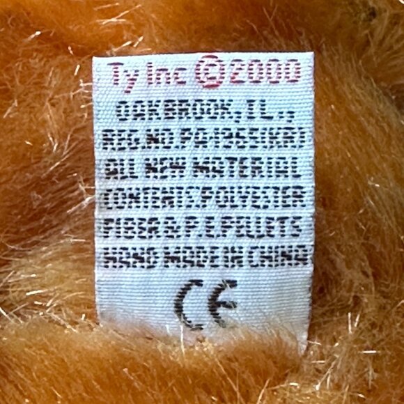 Ty Classic Skootch Ginger Teddy Bear Beanie Plush 2000 Bow Tie - Picture 4 of 6